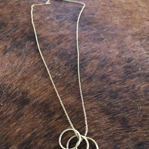 π 3 circle pendants 16β gold like chain - Picture 5 of 14